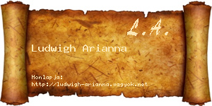 Ludwigh Arianna névjegykártya